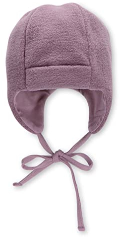 Sterntaler Baby Mädchen Mütze Melange - Kappe Kinder aus Recyceltem Microfleece Mit Bindeband - Lila, 43
