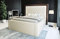 Sofa Dreams Wasserbett Varese mit beheizbarer Wasserbettmatratze und kompletter Technik LED Beleuchtung 140x200 160x200 180x200 200x200 200x220 (140 x 200 cm, Beige)