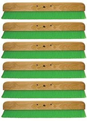 Kraft Tool Co. CC454-01 24 in. Green Nylex Soft Finish Broom Head, 6-Pack