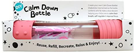 Jellystone Designs DIY Calm Down Bouteille rose sensorielle Kit de bricolage inclus
