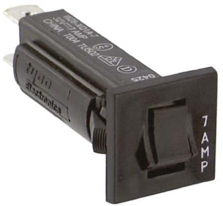 CIRCUIT BREAKER, THERMAL, 1P, 250V, 7A, Thermal Circuit Breakers (W28-XQ1A-7) Pack of 1