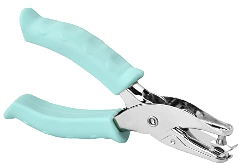 Cozlly Perforatore 1 Foro 6mm, Perforazione Carta Capacità 8 Fogli, Perforatore a Foro Singolo, Perforatore a Pinza per Carta, Foratrice per Carta per Fai da Te Ufficio Scuola