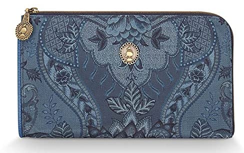 [W2404] Cosmetic Zipper Pouch Kyoto Festival Denim Blue 21x12.5cm