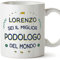 Mugffins Tazza Personalizzata in ceramica per PODOLOGO uomo 11 oz / 350 ml - In italiano - Migliore del Mondo - Idea regalo per compleanno, anniversario, natale, laurea