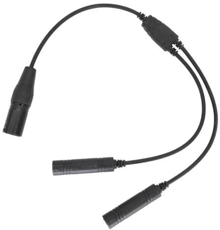 LYEAA GA - Adaptador XLR de 5 pines a Airbus de doble enchufe universal GA macho a XLR hembra para comunicación de aviación