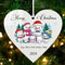 Personalised Christmas Tree Decorations Christmas Baubles Ornaments Custom Xmas Tree Bauble for Family 2025 Christmas Decorations White Acrylic Xmas Decor(Heart, Family of 5)