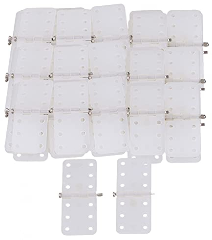 BQLZR Weiße rechteckige robuste feste Scharniere 25 x 11 mm für RC Modellflugzeuge 50 Stück