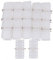 BQLZR Weiße rechteckige robuste feste Scharniere 25 x 11 mm für RC Modellflugzeuge 50 Stück