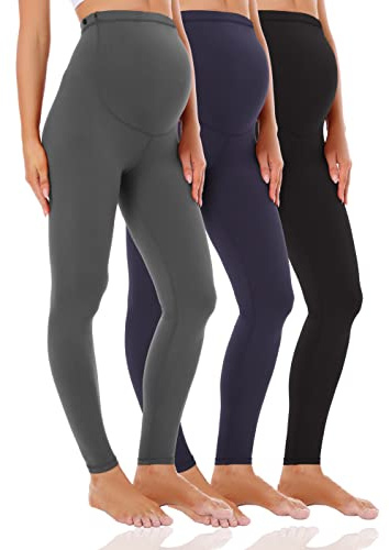 Foucome Legging de maternité super doux pour femme