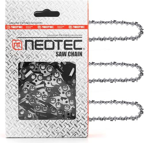 NEOTEC Sägekette 25,4 cm (3/8 Zoll), LP-Teilung, 0,50 Zoll Stärke, 40 Treibglieder, passend für Remington RM1035P, Worx WG309, Sun Joe SWJ803E, Craftsman und mehr, S40 (3 Ketten)