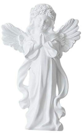 predolo Engel Wandskulptur, Engel Wanddekoration, Kunsthandwerk Kollektion, Engelsfigur Aus Kunstharz, Wandbehang Dekoration für Zuhause, Innenkorridor, Weiß