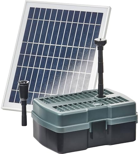 Heissner Solar Unterwasserfilter-Set mit Wasserspielpumpe - 600L/h - 5W UVC