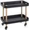 HAKU Möbel desserte Nature, Noir, Bois Massif, métal - Dim.: L 50 cm x H 47 cm x P 30 cm, Style: Modern