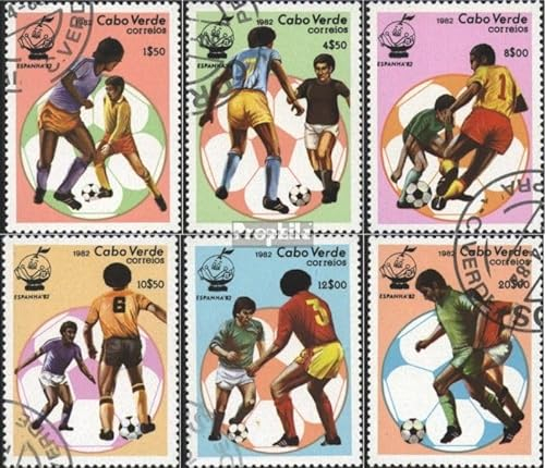 Cap Verde 458-463 (complète.Edition.) oblitéré 1982 Coupe du Monde (Timbres pour Les collectionneurs) Football