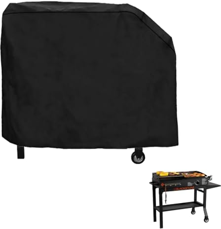 Grillabdeckung für Blackstone Duo 17 Grillplatte und Grill Combo, 600D Heavy Duty wasserdichte Grillabdeckung für Blackstone Modell 1819 Grill Griddle Combo Schwarz