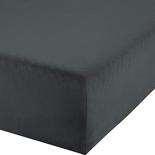 Erwin Müller Boxspring-Spannbettlaken Murnau Single-Jersey - anthrazit Größe 140x200 cm - 160x200 cm - bis 35 cm Höhe geeignet, atmungsaktiv, strapazierstark