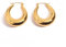 HUGE TOMATO Ohrringe Gold Hypoallergene Creolen Gold 14K Gold-Platinierte Huggie Edelstahl-Ohrringe für Damen