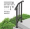 VEVOR BP-12 Handrails for Outdoor, 1-2 Hand, Transitional Carbon Steel Installation Kit, Stair Rails for Seniors, Concrete Steps & Porch & Deck, Black Retro Arch