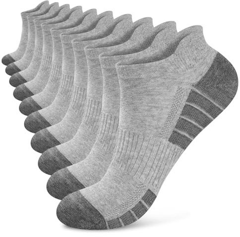 Effeet Chaussettes Basses Homme Femme 10/20 Paires – Coton Respirantes | 80% Coton Respirant, Renforcé Talon/Orteils, Soutien Voûte, OEKO-TEX 100, Parfait Pour Vélo, Fitness, Running