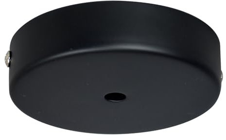 TIBELEC 45200720 Pavillon Cache-Fils Cylindrique En Métal Ø100mm, Design Moderne, Idéal Pour Masquer Les Câbles D'Éclairage, Couleur Noire, Installation Facile