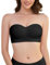 Xnova Damen Trägerloser BH Ohne Bügel, Bandeau Bustier Ohne Träger Bequem Nahtlose Tube Top, Soft Weicher Tshirt Bralette Rutschfestes Silikon Seamless Bra (Schwarz, M)