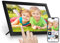 15.6 Inch WiFi Digital Photo Frame, 1366x768 HD IPS Touch Screen Photo Frame Electronic, 32GB Memory, Auto-Rotate, Wall Mountable, Share Photos/Videos Instantly via App from Anywhere