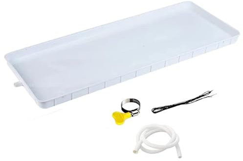 QSNYJPL Klimaanlagen Auffangschale, Auffangwanne Kunststoff, Tropfschale mit Ablaufloch für Innen-/Außen-Split-Klimaanlagen und Wärmepumpen(815x330mm/32x13in)