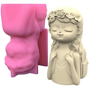 Zaino Ragazza Gesso Vaso di Fiori Stampo in Silicone Stampo in Resina Epossidica Casting Vaso Cemento Portapenne Porta Penna per Calcestruzzo Cemento Resina Casting