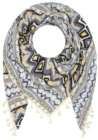 Majea - Dreieckstuch Damen-Halstuch, Schal Scarf Stola Quadratischer Schal Damen (880070) (beige 5)