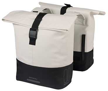 Basil Cove Doppeltasche - MIK-kompatibel - 28-32L - Robust - Weiß Schwarz