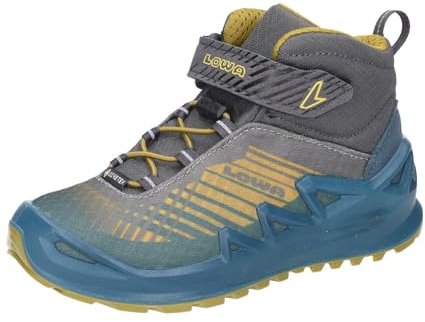 LOWA Merger Gore Tex GTX QC JR Petrol/Senf Mehrfarbig Gr. 38