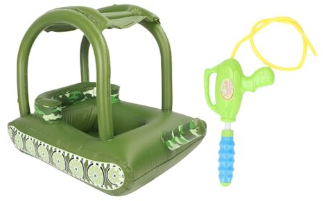 Gavigain Flotador Inflable para Piscina con Tanque para niños de 1 a 3 años, Flotador de PVC para Nadar, Juguete para Tanque de Piscina con Chorro de Agua para Fiesta en la Playa