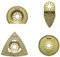 4 x TopsTools UNK4CRM Mixed Grout Blades Compatible with Bosch Fein (Non-StarLock) Makita Milwaukee Einhell Ergotools Hitachi Parkside Ryobi Worx Workzone Multi Tool Accessories