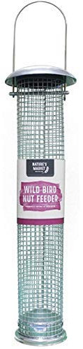 Garden Mile Large Peanut Feeders For Birds Durable Weatherproof Stainless Steel Bird Feeders Hanging From Trees Feeding Stations For Garden Patio Outdoors Peanut Bird Feeder Perfect For Birdwatching