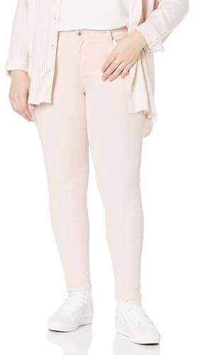 Amazon Essentials Damen Elastische Skinny-Jeans Mittelhoher Bund - Auslaufmodell, Blassrosa, 36-38 Lang