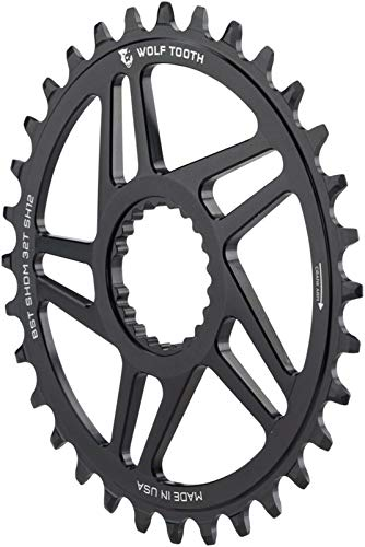 Wolf Tooth Shimano Direct Mount Kettenblatt, Boost 52mm/Offset 3mm, 32 Z., Drop-Stop ST, Black, SHDM32-BST-SH12