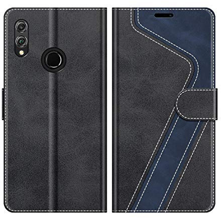 MOBESV Funda para Honor 8X, Funda Libro Magnético Carcasa para Honor 8X Funda con Tapa, Negro