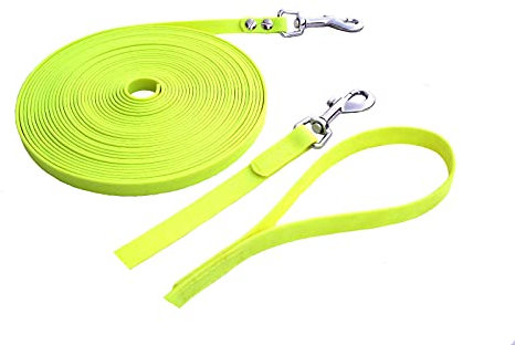 MJH BioThane Schleppleine 3m lang/9mm breit in versch. Farben u. Längen (neon gelb)