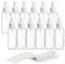 ZEJIA Fine Mist Clear Spray Bottles Refillable & Reusable Empty Plastic Travel Bottle for Essential Oils, Travel, Perfumes (30ml-12pcs, Clear)
