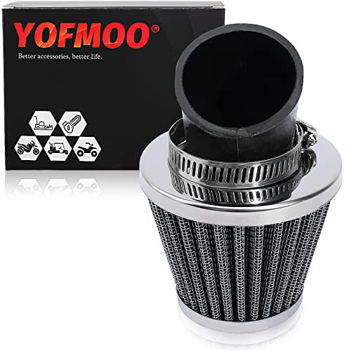 YOFMOO Filtro Aria Universale, 35 mm, 45° per Motori 2T e 4T da 50 cc - 125 cc, ATV, Quad, Scooter, Gokart, Mini Bike, Pit Dirt Pocket, Modello A1419-YCA