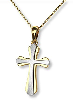 Goldene Kinderkette Mit Kreuzanhänger Aus 333er Gold Mit Echtheitsstempel