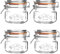 Kilner Square Clip Top Jar Set of 4, 0.5 Litre (500ml) Airtight Glass Jars for Preserving Pickling and Pantry Storage BPA-Free Dishwasher Safe Durable