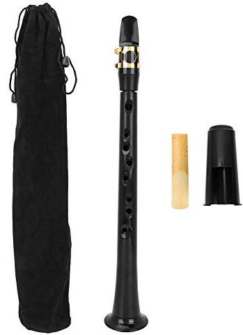 Saxofón Portátil de Bolsillo Bb, Mini Saxofón de Plástico Con Caña y Bolsa