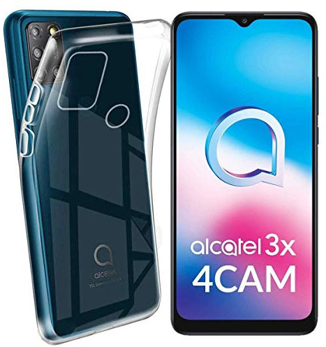 Todobarato24h Funda Compatible con Alcatel 3X 2020 4CAM (6.52) Transparente TPU Lisa Silicona Gel