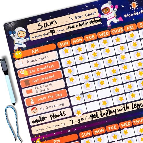 Magnetische Aufgabendiagramm für Kinder und Kleinkinder, entworfen von Real Mom-Ermutigen positives Verhalten und Verantwortlichkeit, dicker Magnet, trocken abwischbar