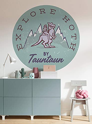Komar Disney DD1-034 Star Wars Dot Papier peint photo en non-tissé rond et autocollant pour chambre d'enfant Motif Star Wars Explore Hoth Ø 125 cm
