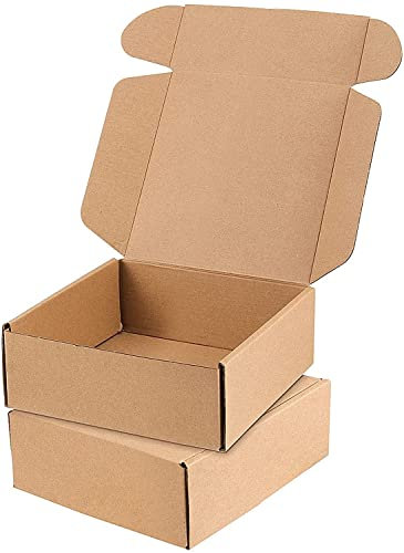 YIXNSW 100 Stück Braune Karton Versandkartons, 100 X 100 X 50mm Starke Kleine Versandkartons, Wellpappe Kartons Zum, Verpacken, Umzug, Transport Kleiner GegenstäNde, Kleines Handwerk