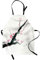 ABAKUHAUS Libelle Schürze, Kirsche Sakura Baum, kleines Schürzenlatz mit verstellbaren Krawatten zum Backen Malerei, 43 cm x 55 cm, Pink Schwarz