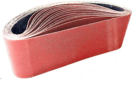 Nastri Abrasivi 75 x 510 mm (15 pezzi), 3 x 80/120/150/240/400 grana nastro abrasivo, Set di Nastri Abrasivo Mix pack per levigatrici a nastro