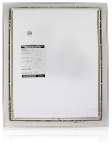 Manthorpe GL250-03 Insulated Loft Access Door 0.85m x 0.68m – White Drop Down Hatch with Airtight & Draught Seal, Part L Compliant, Fits Joist Opening 0.72m x 0.56m
